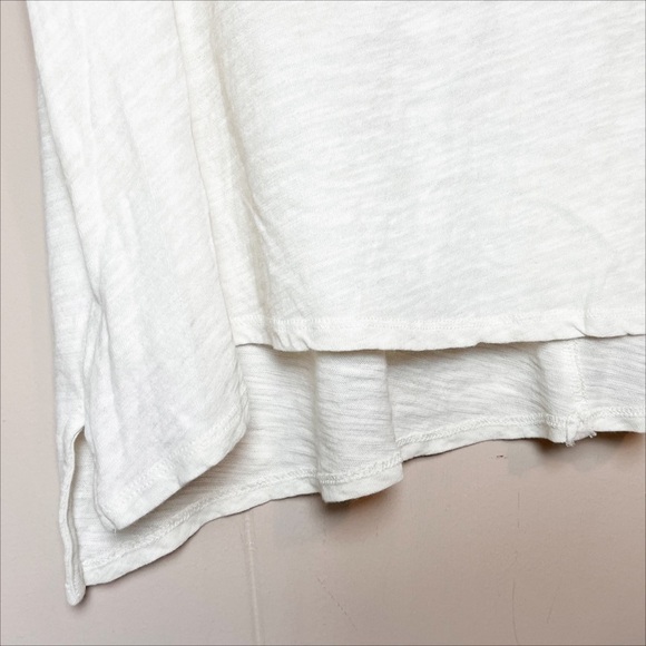 Anthropologie Pilcro Heritage Femme Tee XL ivory cream ruffle sleeve t-shirt top - Picture 6 of 15